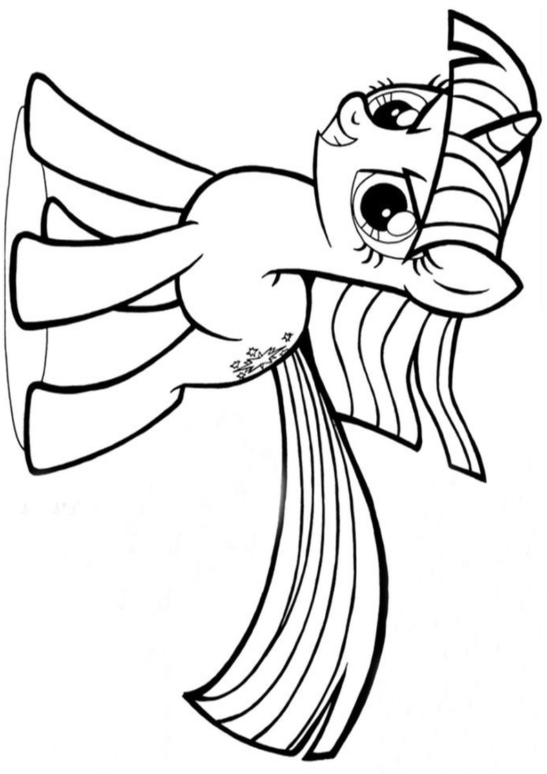 kolorowanka My little Pony Twilight Sparkle, malowanka jednorożec do wydruku dla dziewczynki numer 8